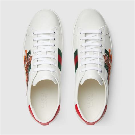 gucci ace tiger on feet|gucci tiger shoes.